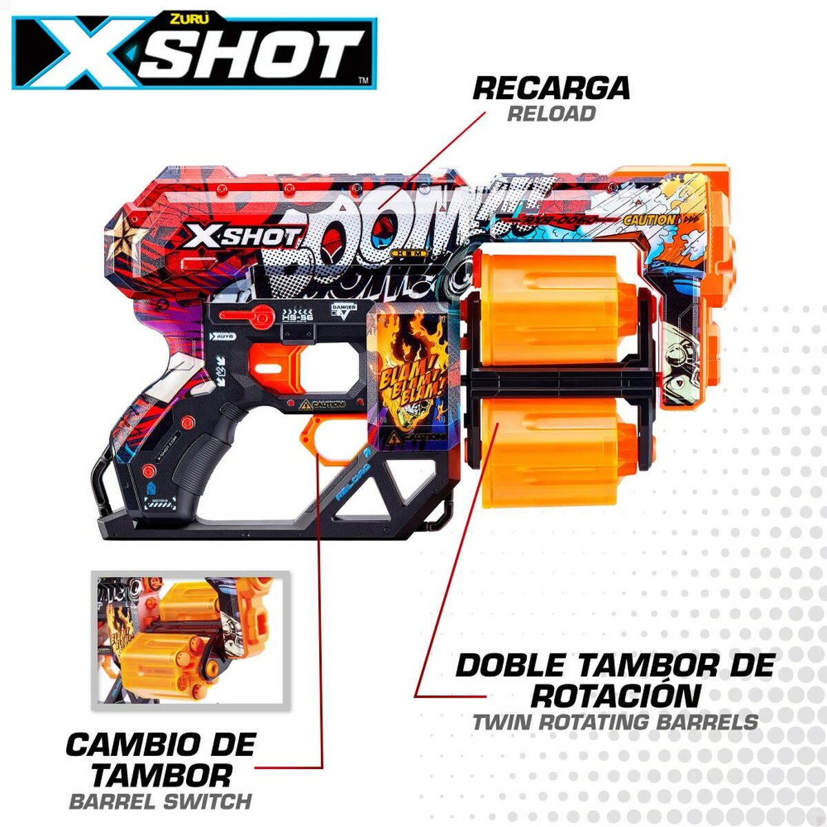 Dart Gun Zuru X-Shot Dread 32 x 18,5 x 0,6 cm (6 Units) - YOKE FINDS 🇮🇪 IE 