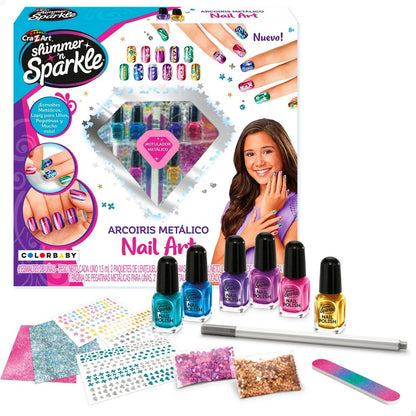 Beauty Kit Cra-Z-Art Children's metal Rainbow Nails 4 Units