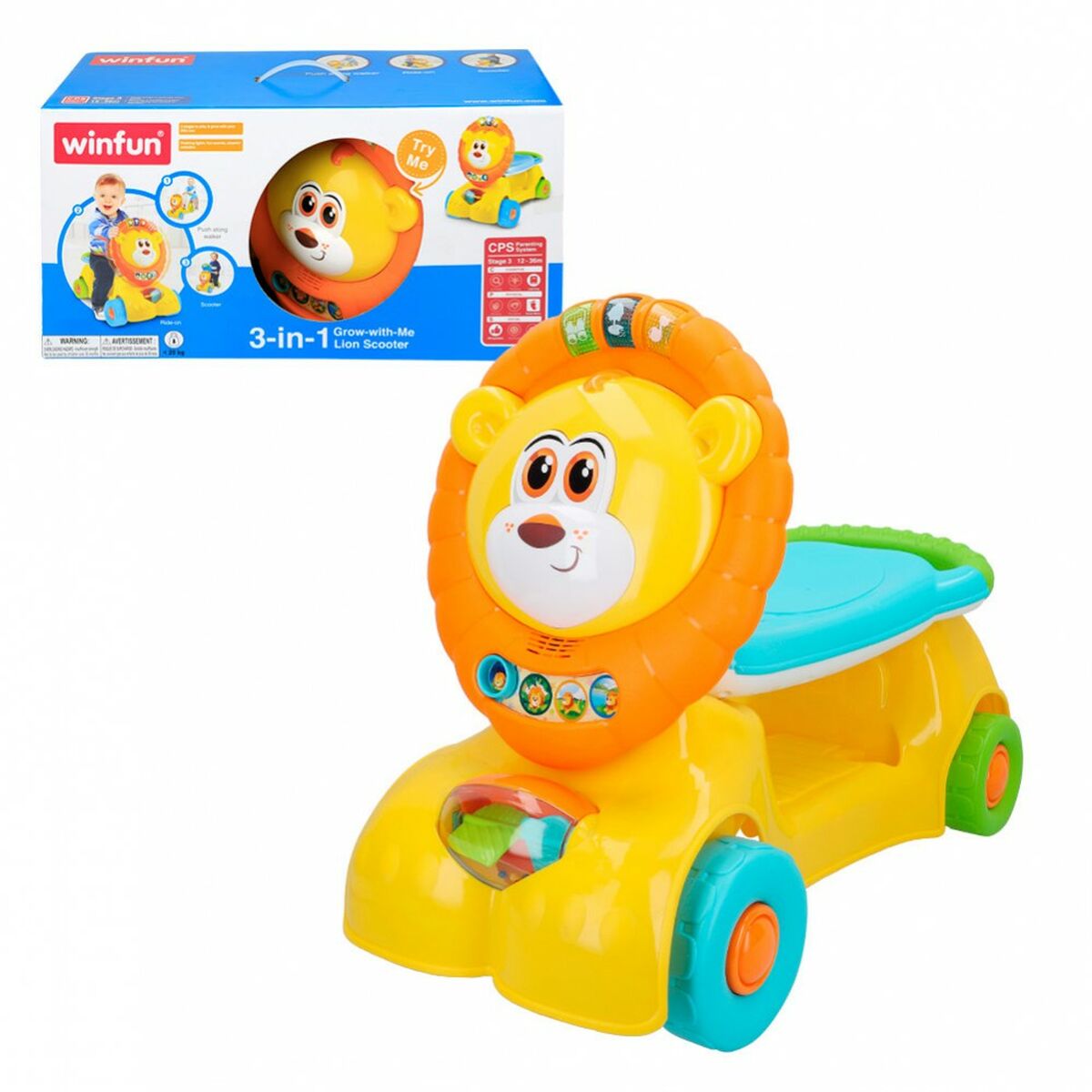 Tricycle Winfun Lion Light Sound 57 x 42 x 26 cm (2 Units) - Yokefinds Ireland