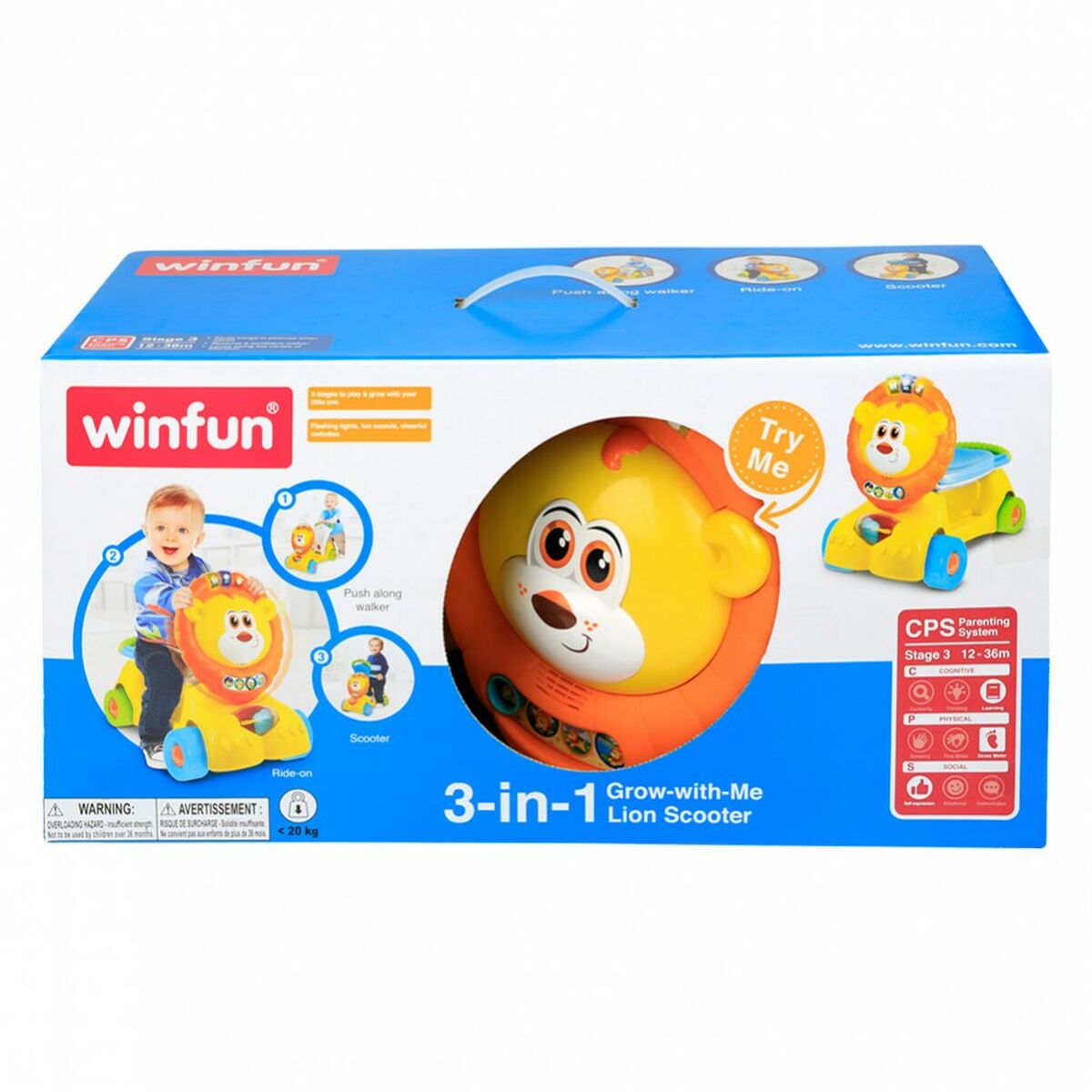 Tricycle Winfun Lion Light Sound 57 x 42 x 26 cm (2 Units) - Yokefinds Ireland