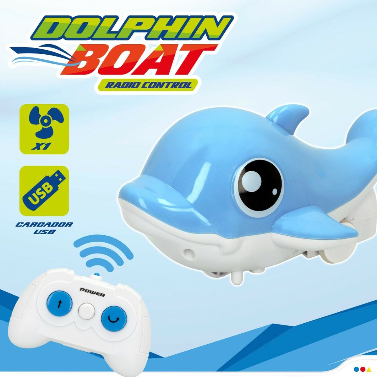 Radio-controlled boat Colorbaby Dolphin (2 Units) - YOKE FINDS 🇮🇪 IE 