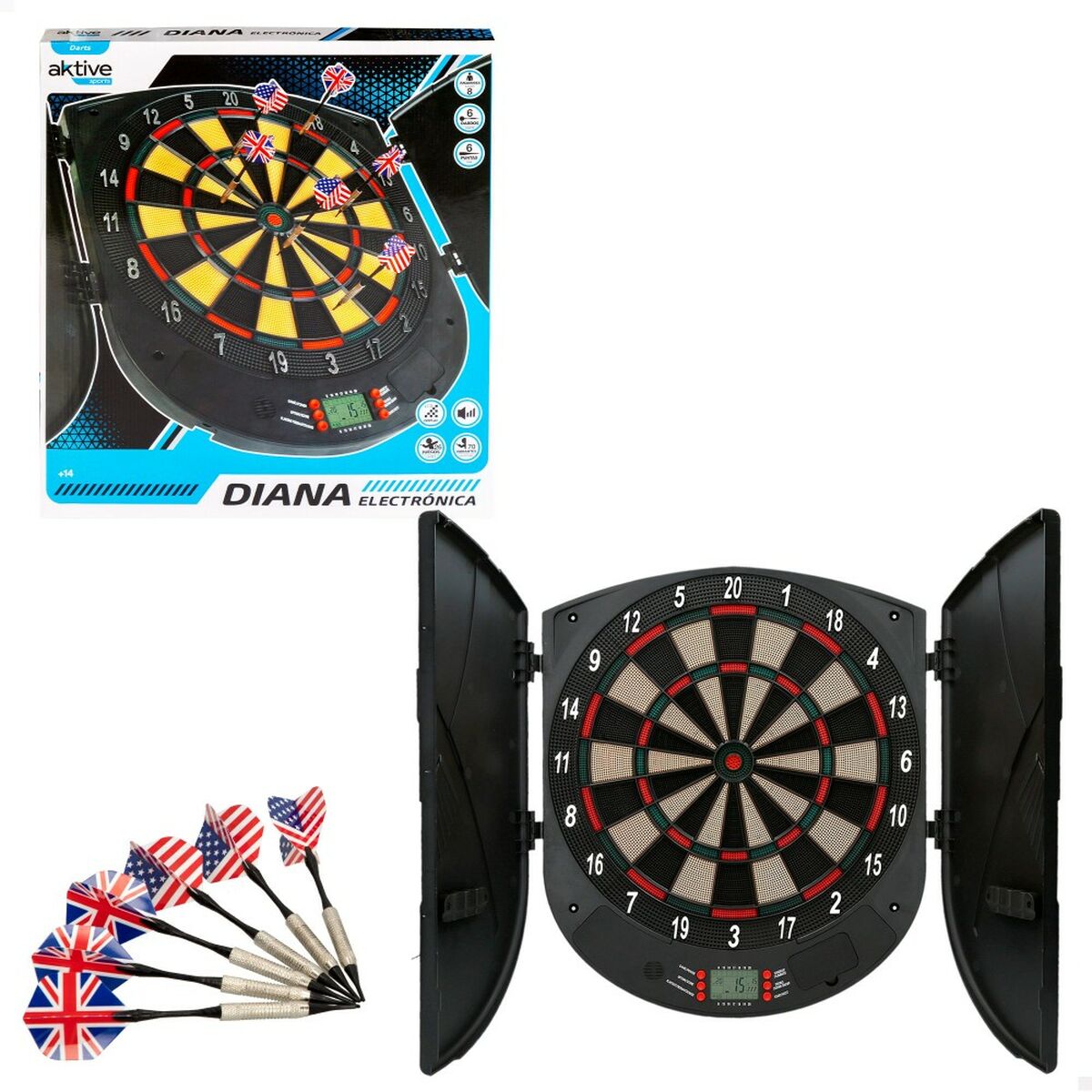 Electronic Dartboard Aktive 45 x 50 x 4,5 cm (2 Units) - YOKE FINDS 🇮🇪 IE 