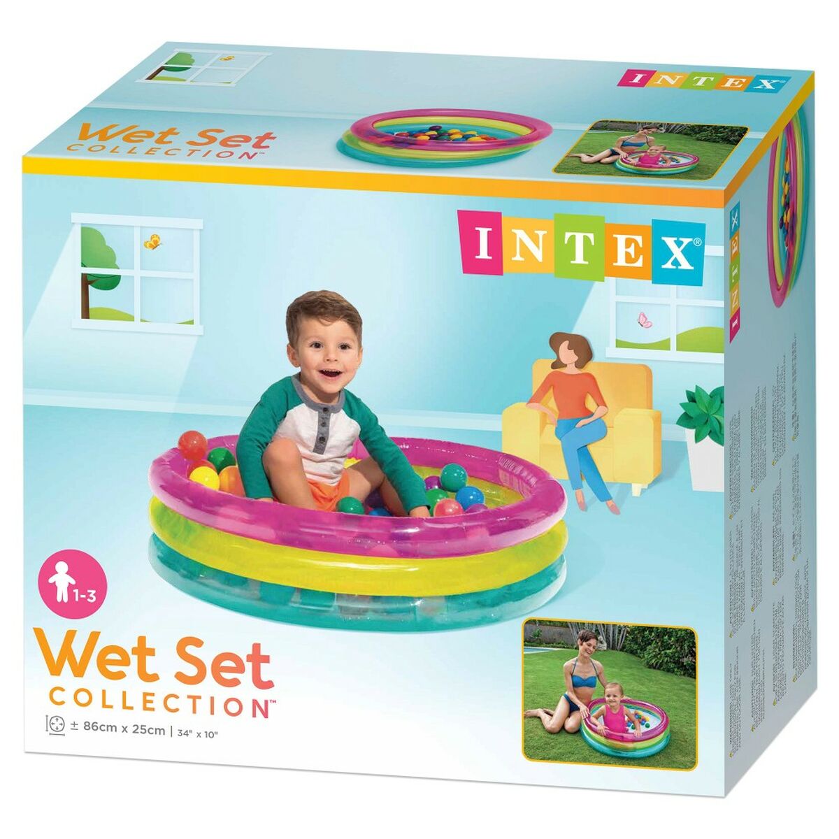 Ball Pool Intex 86 x 25 x 86 cm (3 Units) - YOKE FINDS 🇮🇪 IE 