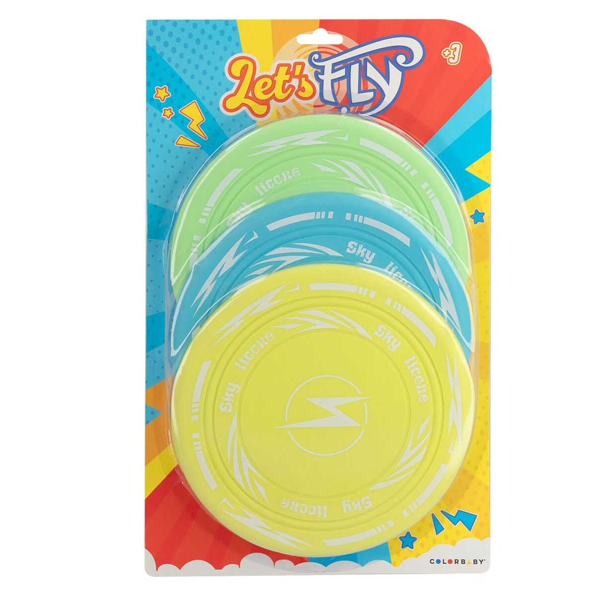 Frisbee Colorbaby Let's fly Flexible Ø 18,5 cm 3 Pieces 12 Units