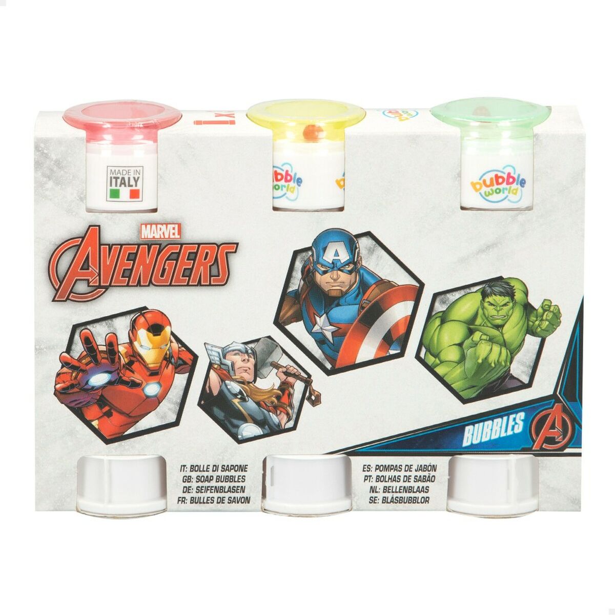 Bubble blower set The Avengers 3 Pieces 60 ml (24 Units)