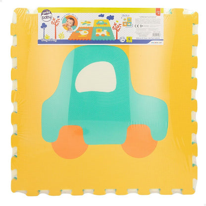 Puzzle Carpet Colorbaby 4 Pieces Cars 118 x 118 cm EVA (2 Units)