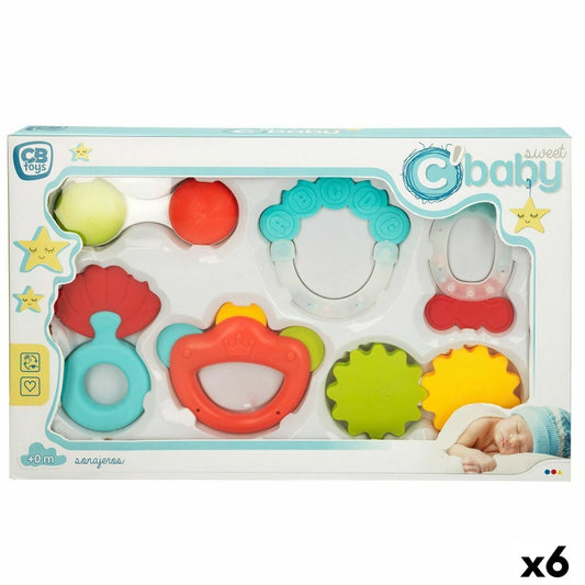 Set of rattles Colorbaby 6 Pieces 12,5 x 1,5 x 6,5 cm (6 Units)