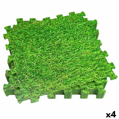 Child's Puzzle Aktive Grass 8 Pieces Eva Rubber 50 x 0,4 x 50 cm (4 Units)