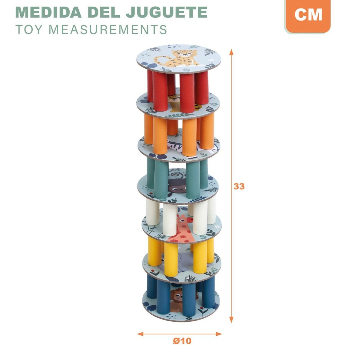 Construction set Woomax 36 Pieces (6 Units)