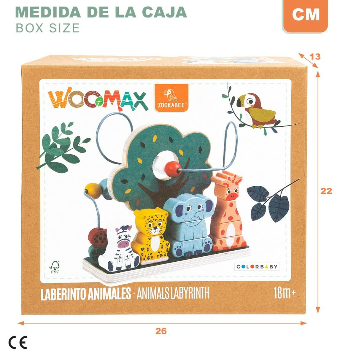 Educational Game Woomax animals 25 x 22 x 10 cm (6 Units)