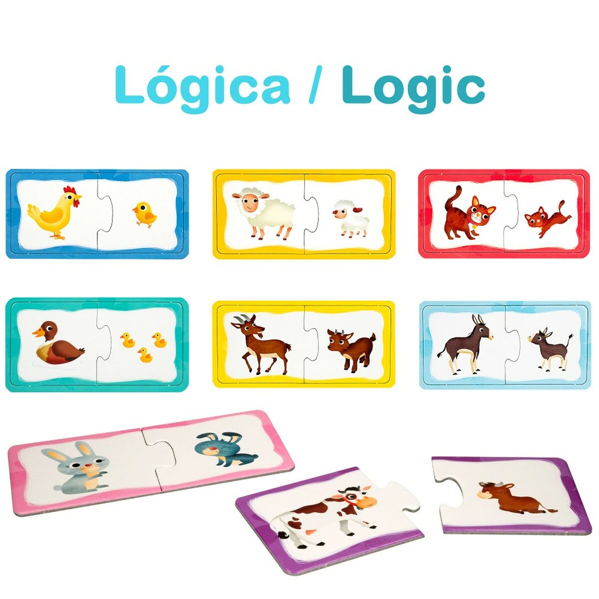 Puzzle Lisciani Carotina Baby Farm 4-in-1 16 x 1 x 16,5 cm (12 Units)