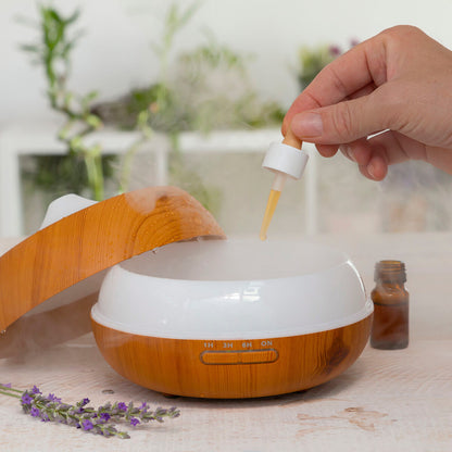 Aroma Diffuser Humidifier with Multicolour LED Wooden-Effect InnovaGoods