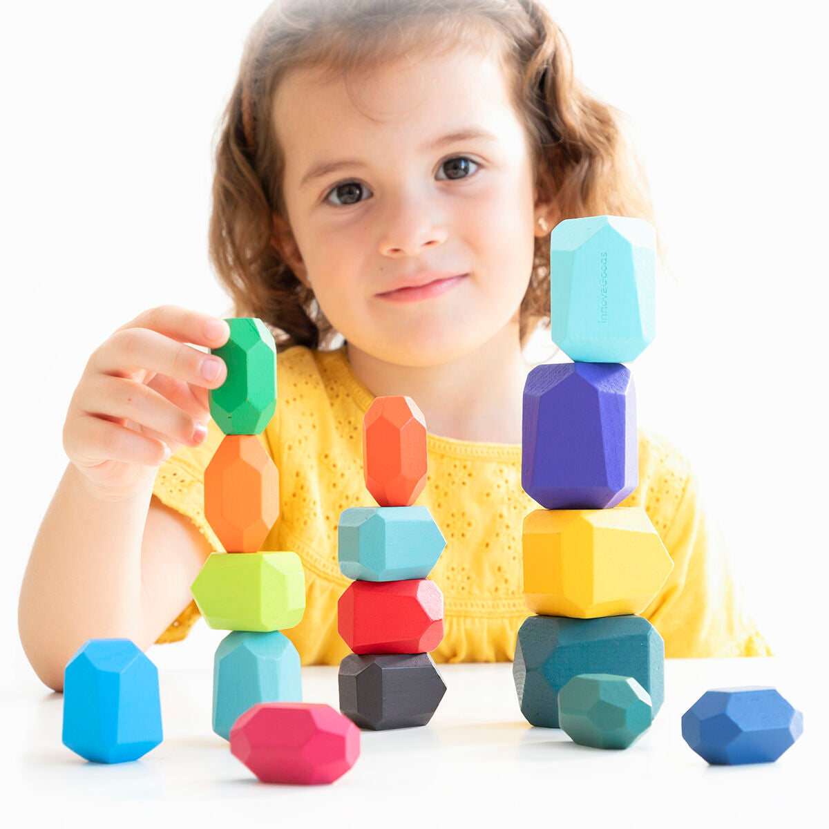 Stacking Wooden Balancing Stones Wotonys InnovaGoods 16 Pieces - YOKE FINDS 🇮🇪 IE 