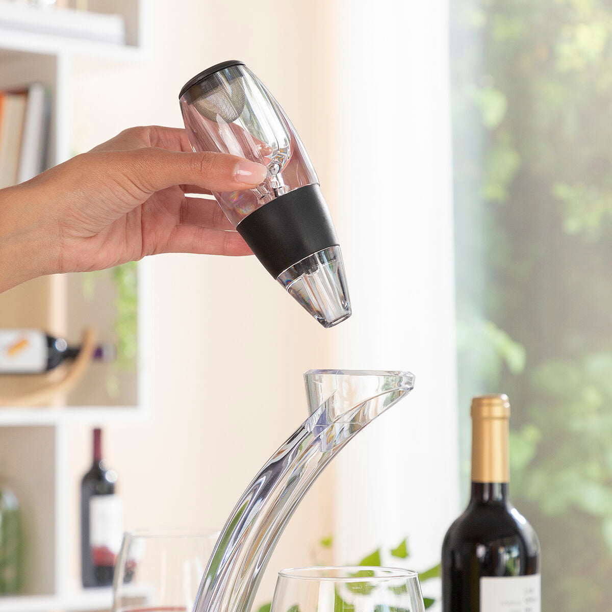 Professional Wine Aerator with Tower Stand and Non-Drip Base Winair InnovaGoods