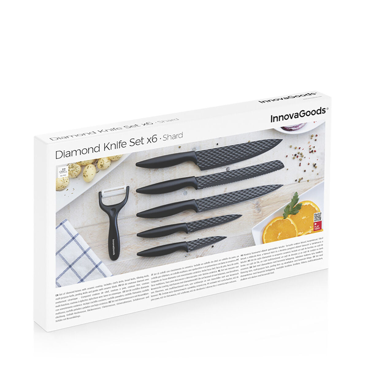 Diamond Knife Set Shard InnovaGoods 6 Pieces