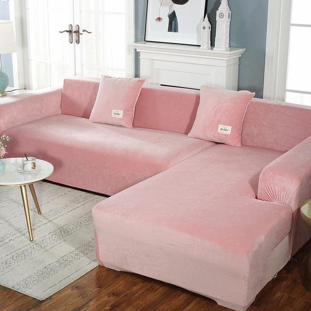 Shaped Sofa Velvet Covers for Living Room - yokefinds.ie