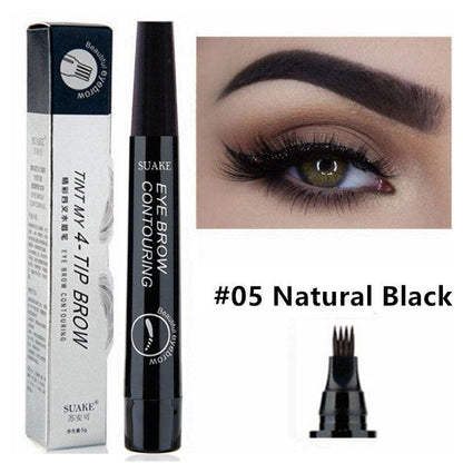 3D 5 Color Waterproof Natural Eyebrow Pencil - yokefinds.ie