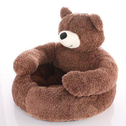 Super Soft Pet Bed Winter Warm Cute Bear Hug Cat Sleeping Mat Plush Large Puppy Dogs Cushion Sofa Comfort Pet Supplies - yokefinds.ie