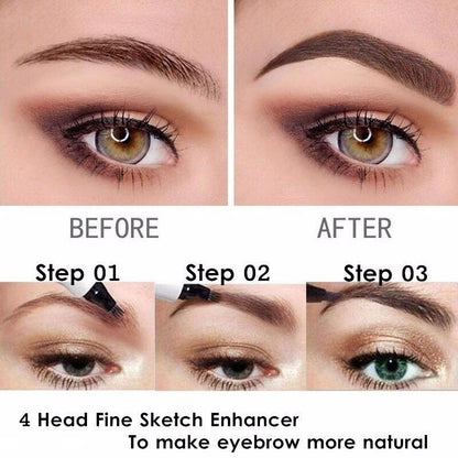 3D 5 Color Waterproof Natural Eyebrow Pencil - yokefinds.ie