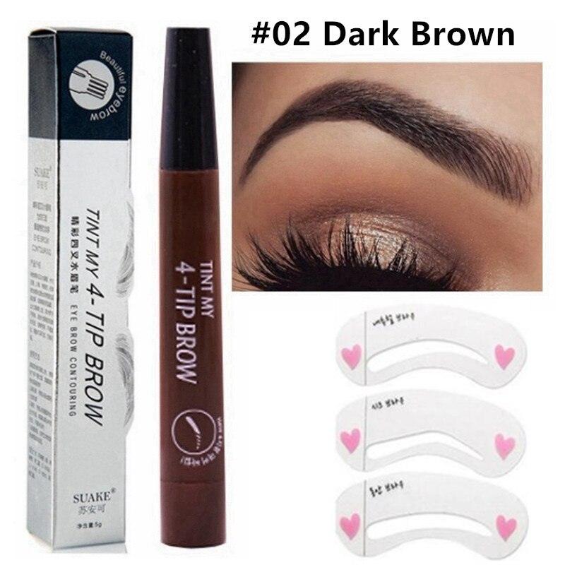 3D 5 Color Waterproof Natural Eyebrow Pencil - yokefinds.ie