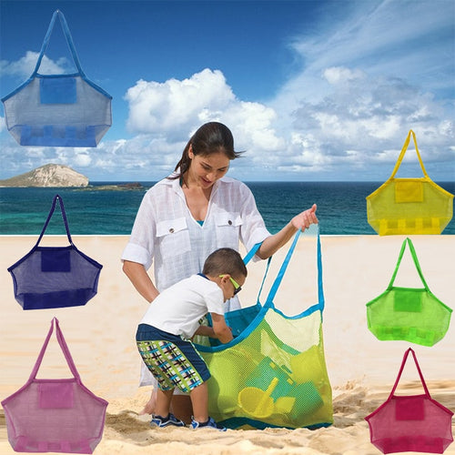 Outdoor Beach Mesh Bag Children Sand Away Foldable Portable Kids Beach Toys Clothes Bags Toy Storage Sundries Organiser Bag - YOKE FINDS 🇮🇪 IE 