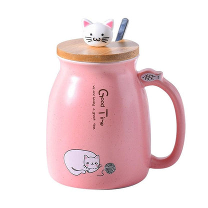 450ml Ceramics Cat Mug - yokefinds.ie